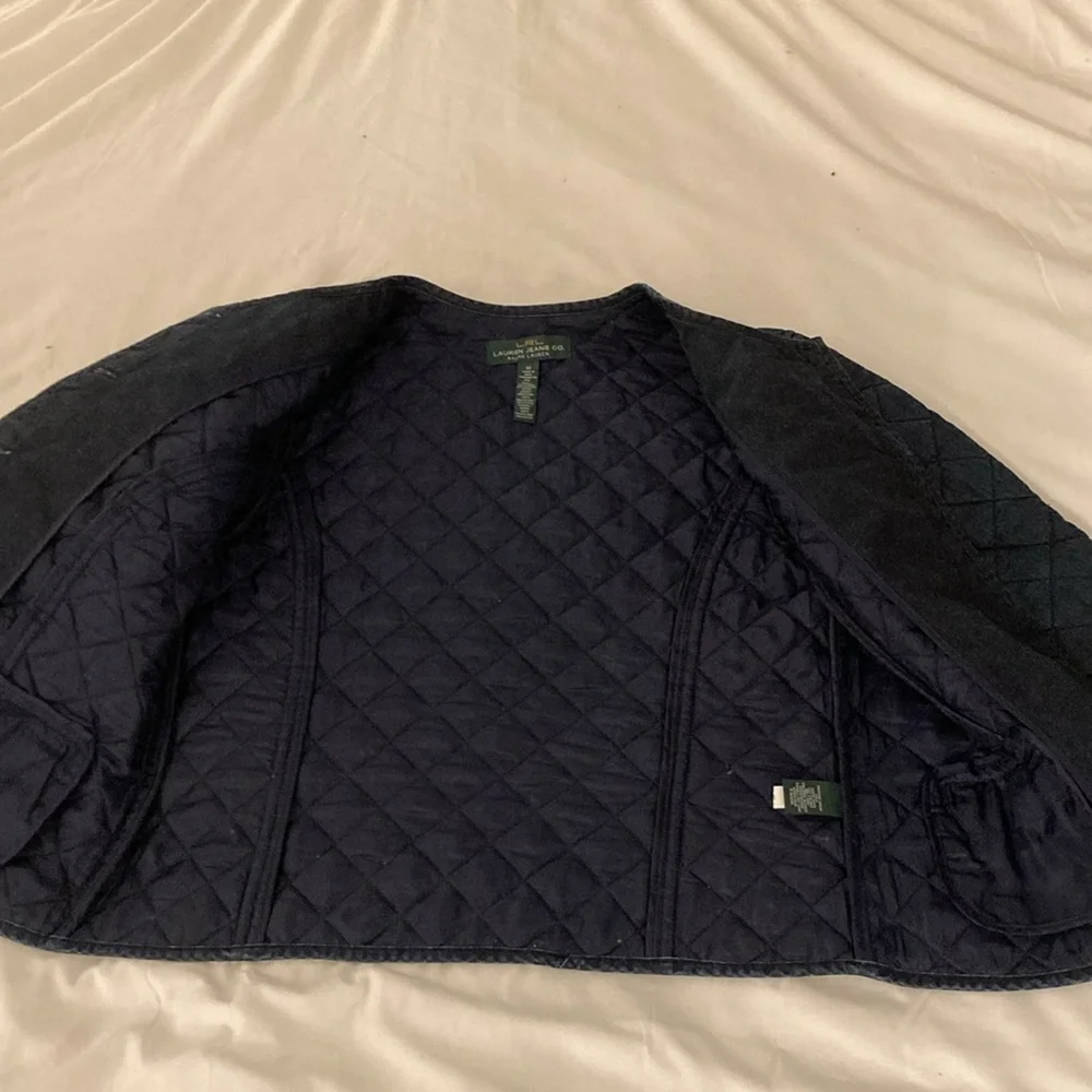 Ralph Lauren Jeans Dark Wash Quilted Denim Jacket - Picture 7 of 9